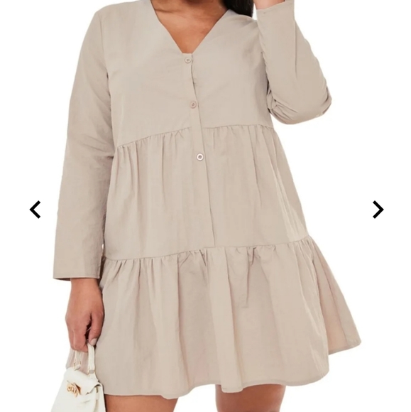 Missguided + Tiered Mini Dress Size 20 - Picture 1 of 3